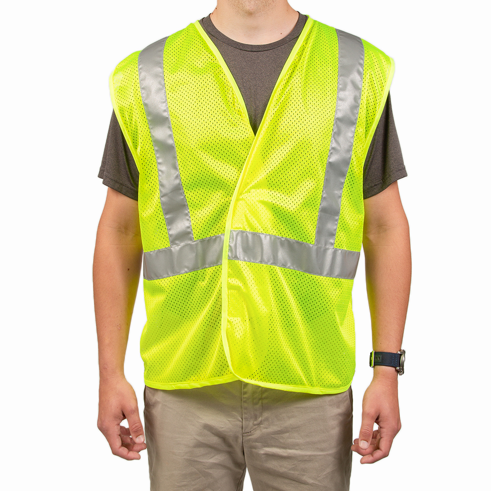 ANSI/ISEA 107-2010 Class 1 MESH Material Fluorescent Vest