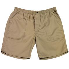 Elastic Waist  Khaki Walking Short (Snaps and Zipper) - Men