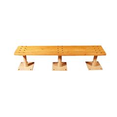 Bench: Floor Mount - Slatted Top - 6'